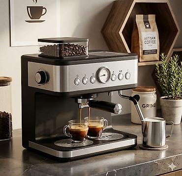 azcomp electronics: Qəhvə maşını Yarımavtomat, Su qabı ilə, Yeni — 1