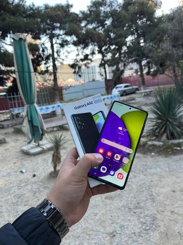 телефон fly era nano 6: Samsung Galaxy A52, 128 GB, rəng - Qara, Barmaq izi