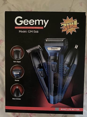 akumulyator: Geemy GM-566 3‑ü‑1-də doldurulan ülgüc və trimmer dəsti — 1