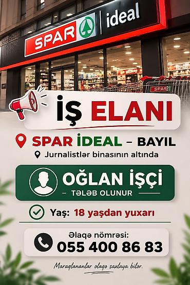 saray iş elanları: Kassir tələb olunur, 30-45 yaş, Aylıq ödəniş — 2