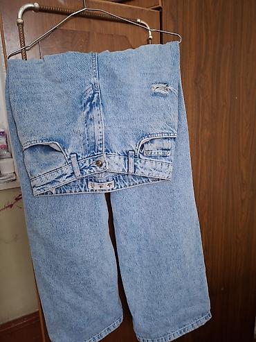 dsq şalvar: Unisex cins şalvar – açıq mavi, “stonewash” effektli klassik denim. - — 1