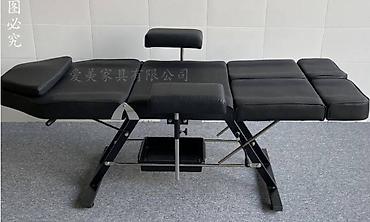 Medicinski nameštaj: Profesionalna kozmetička tatto medicinska stolica – crna — 5