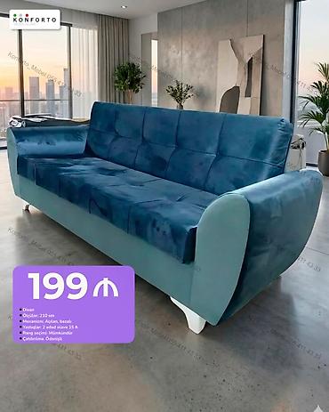 Məhsul: Divan - Ölçü: 210 sm - Mexanizm: Açılan, bazalı - Yastıqlar