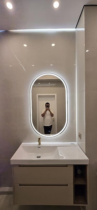 Зеркала: Зеркало на заказ от 2500 сом за м2! Производство Россия, 4мм толщина — 1