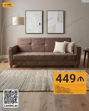 Divanlar: La Mini – Divan (Kod: 10612) - Ölçülər: 235 sm - Mexanizm: Açılan — 1