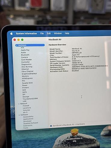 macbook air 2018: Для программирования, Б/у, Apple M3, ОЗУ, RAM: 8 ГБ, В рассрочку — 5