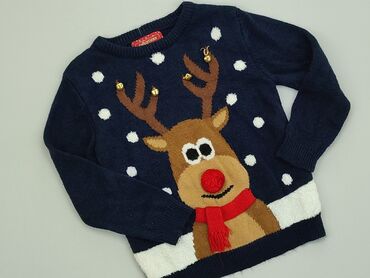 Swetry: Sweter 6 lat, wzrost - 116 cm., stan - Dobry, wzór - Animalistyczny, kolor - Niebieski