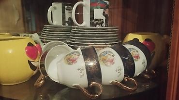 samovar 10 litre: Çay dəsti, rəng - Ağ, Farfor, Madonna, 6 nəfərlik — 3