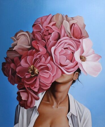 Şəkillər, tablolar: 🖼️Tək tablo. 🌷Xanım portreti.🌷 👁️Kətan, yağlı boya. 💙Qiymətlər ölçü — 2