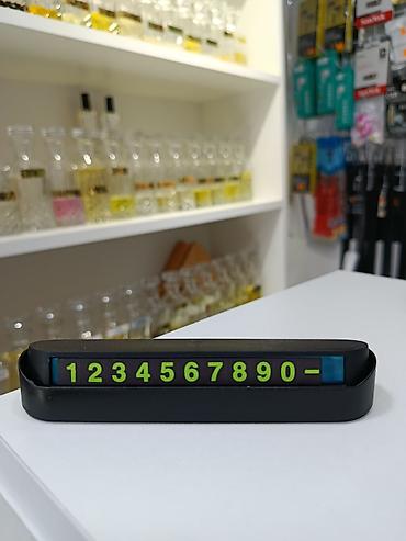 nomrem az masin: Avtomobil üçün müvəqqəti telefon nömrəsi göstəricisi - Material: Qara — 1