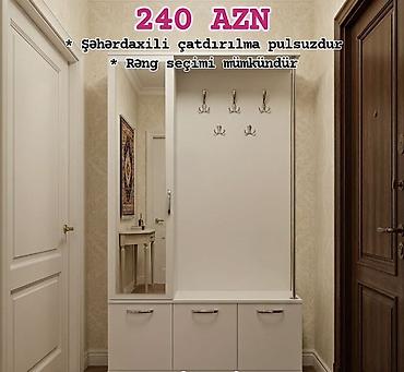 Dəhliz üçün funksional asılqan və dolab dəsti. Xüsusiyyətlər: - Ağ