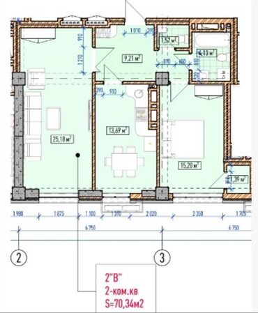 снять квартиру в частном секторе: 2 комнаты, 70 м², Элитка, 2 этаж, ПСО (под самоотделку)