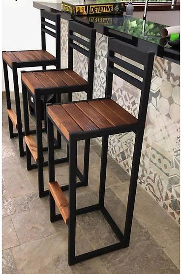 nil group: Metall karkaslı ağac mebel dəstləri - Material: qalın divarlı qara — 1