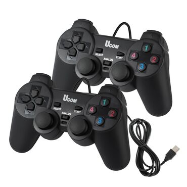 play station2: 🎮 UCOM Cütlü USB Oyun Pultu – 2-in-1 | Yeni | Qara Rəng ✔️ Cütlü