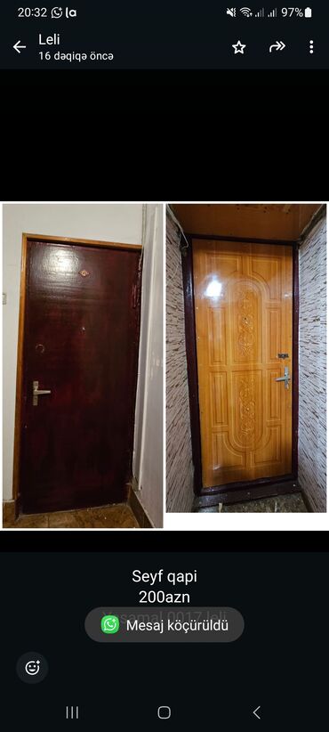 Входные двери: Seyf qapi
200azn
Yasamal 0017 leli