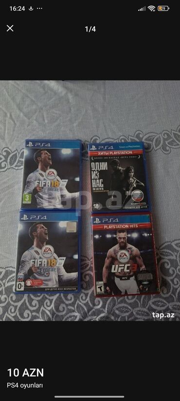 plesdeşin: 10 AZN
Fifa 18
Fifa 19(15AZN)
Metrolara Catdirilma
Barter var!!