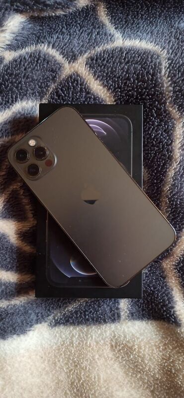 Apple iPhone: IPhone 12 Pro, 128 GB, Graphite, Barmaq izi, Face ID