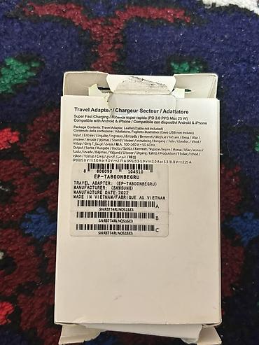 samsung adaptr: Məhsul: Samsung 25W PD Adapter (USB‑C) – Model: EP‑TA800NBEGRU — 3