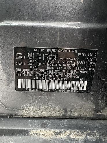 Subaru: Subaru Outback: 2019 г., 2.5 л, Вариатор, Бензин, Универсал — 11