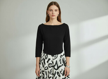 rozkloszowane czarne spódnice: By o la la. !, Sukienka damska, rozmiar M