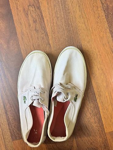 lofe: Bej rəngli kanvas gündəlik ayaqqabı (unisex) - Material: nəfəsalan — 3
