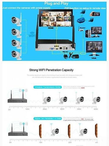 Kompleti za video nadzor: KIT Wi-Fi 5G 1080P 4kam. P2P cloud NVR+HDD 1TB HIKVISION. HDD 1TB — 4