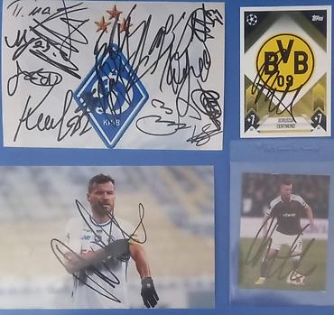 Açıqcalar: Futbol kolleksiya dəsti – imzalı foto və kartlar - Dynamo Kyiv loqosu — 1