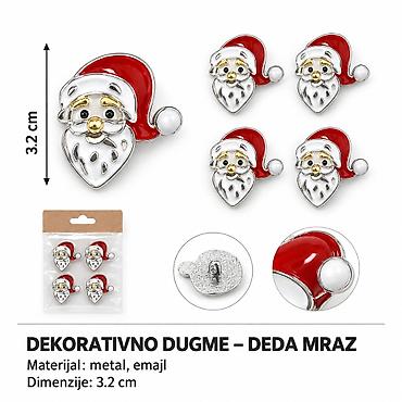 KMT Božićni svetleći broš Deda Mraz 7994196 Praznični dodatak koji