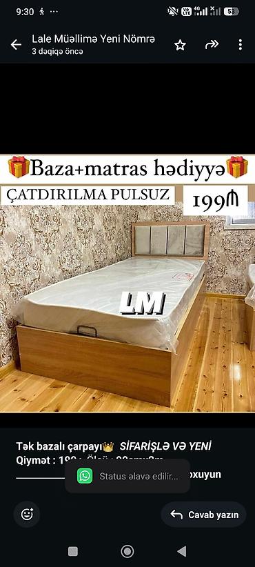 tek kravat ucuz: *Tək bazalı çarpayı*👑 _*SİFARİŞLƏ VƏ YENİ*_ *Qiymət : 199₼* Ölçü  — 1