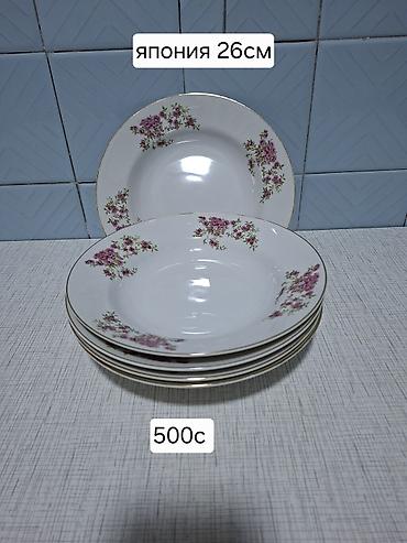 Наборы посуды: Набор столовой посуды и салатников. Фарфор «ЗИК» (белый с золотой — 2