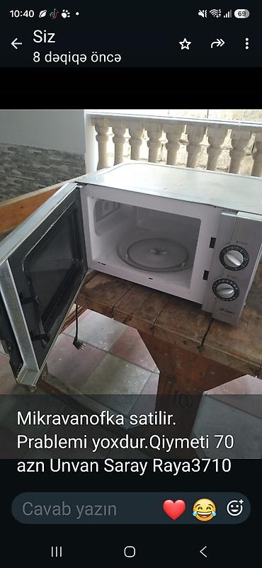 silver elektrikli soba: Mikrodalğalı soba satılır. Xüsusiyyətlər: - Mexaniki idarəetmə: iki — 1