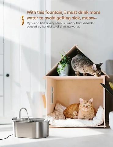 Pet Equipment & Accessories: METALNA FONTANA ZA KUCNE LJUBIMCE NOVA POJILICA ZA KUCE MACE | Cene — 3
