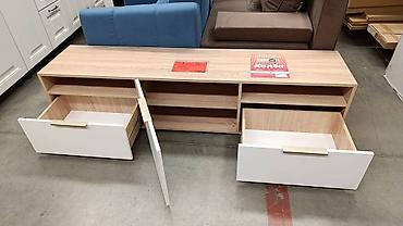 study table: Тумба и подставка для телевизора, Новый, Напольная, ЛДСП, В рассрочку, Самовывоз, Платная доставка, цвет - Белый — 3