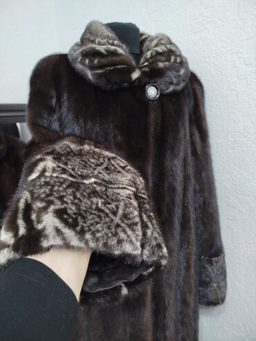 Шубы: Шуба, Норка, По колено, Финляндия, 4XL — 4