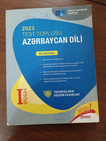 informatika kitab: Azərbaycan dili test toplusu yeni vəziyyətdədir yalnız arxa