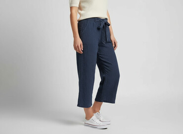 spodnie szerokie materiałowe: Next, Material trousers for women, size L