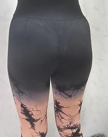 Helanke, biciklistički šortsevi: Ženske sportske helanke sa visokim strukom - Kroj: visok, širok pojas — 5