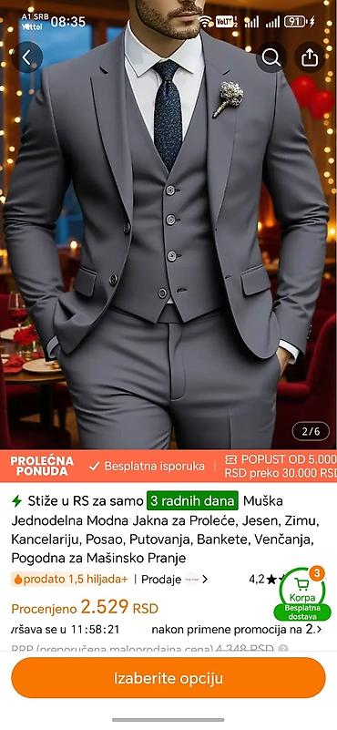 Suits: Mkouski sako dajem ga upola cene. Nov pogrešno kupljen vel XL — 1