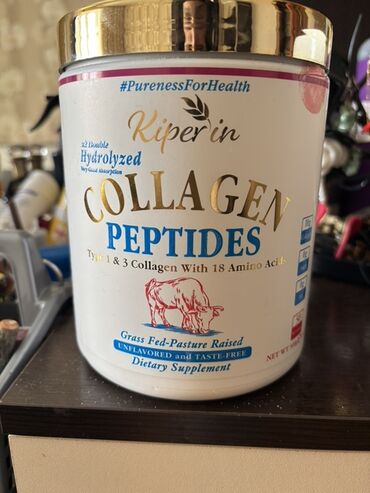 Vitaminlər və BAƏ: Kiperin kollagen peptidlərindən ibarət qida əlavəsi. Tərkibində 18