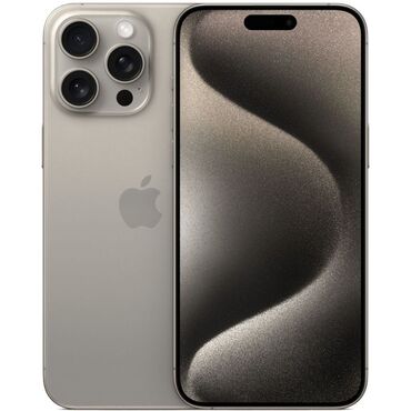 Apple iPhone: IPhone 15 Pro Max, Б/у, 256 ГБ, Natural Titanium, Защитное стекло, Чехол, Коробка, 88 %