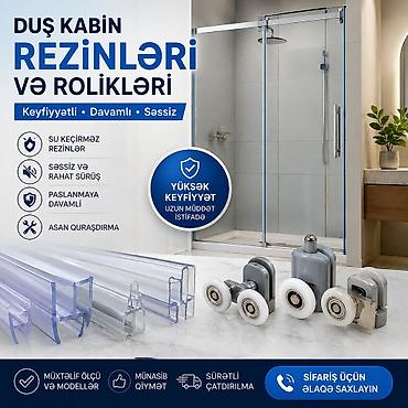 Qapı rezinləri: Duş kabinləri üçün rezinlər və roliklər - Su keçirməz rezin — 1