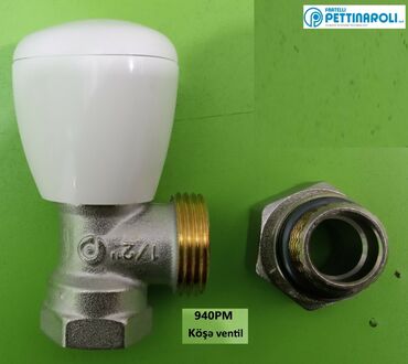 терезе пластик: Pettinaroli 940PM – Köşə ventil - İstifadə sahəsi: radiator və isitmə