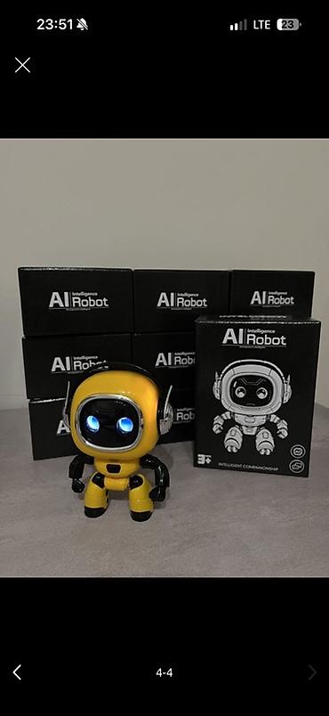 собака робот: Интерактивный робот-игрушка AI Robot (желтый) - Компактный настольный — 3