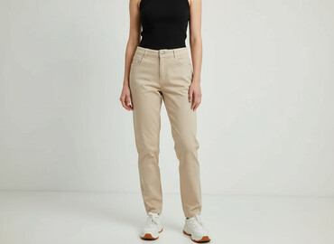 jeansy damskie z wysokim stanem plus size: New Look, Spodnie materiałowe damskie, rozmiar L