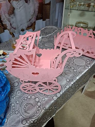 lazer yazı: Məhsul: Dekorativ “BABY” temalı dəst - Rəng: açıq çəhrayı - Material — 2