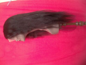 Perike i klipse: Crna lace front perika dužine 75 cm od prirodne kose. Lace front — 5