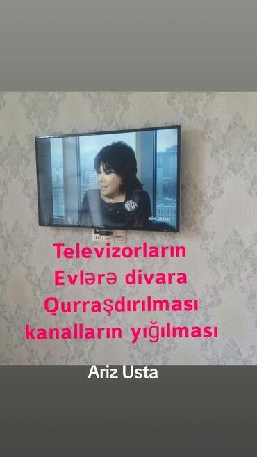 Kronşteynlər: Televizorların divara qurrasdırılması Kanalların yığılması Krosnu