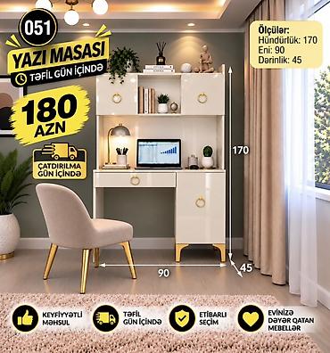 Yazı masası – üst şkaflı, çoxfunksiyalı model Ölçülər: - Hündürlük lalafo.az -da Yazı masası – üst şkaflı, çoxfunksiyalı model Ölçülər: - Hündürlük