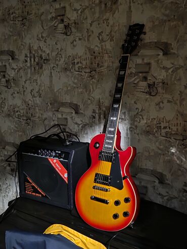 gitara cexolu: Kaysen Les Paul elektro gitara + Florida TG-25 amf Salam, Kaysen Les