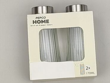 Zestaw dwóch solniczek i pieprzniczek Pepco Home. Każda z nich ma